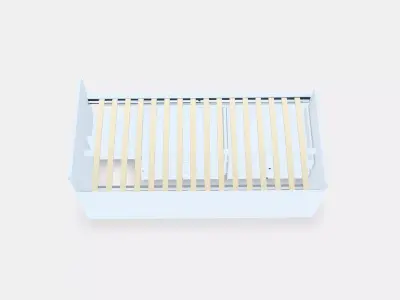 SLAKT Bed frame w-storageslatted bedbase Low-poly 3D model