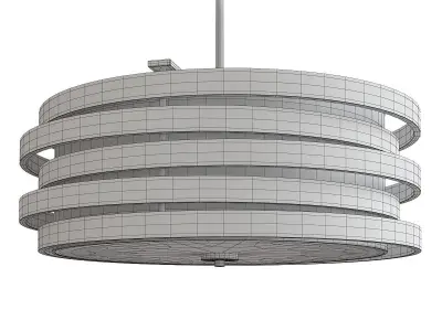 Roswell Drum Pendant Light Low-poly 3D model