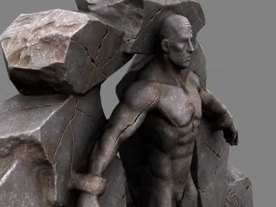 cave  gate 1 Low-poly 3D model