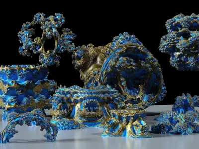 Fractal Dr Strange Influenced  Sci-Fi  Kitbash 3D Assets  3D model