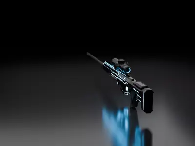 Sci Fi Gun Collection Low-poly 3D model