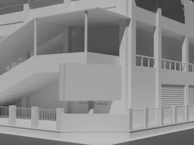 Broadwalk Mall 3D Model Free low-poly 3D model