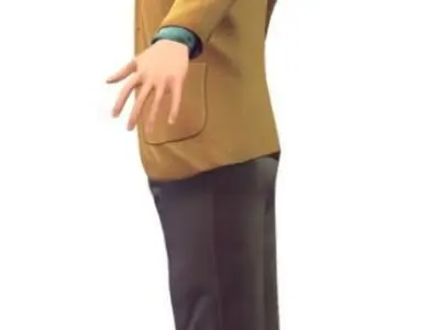Cartoon Low Poly Style Avatar 018 3D Model Low-poly 3D model