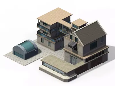 Future World - Factory 02 3D model