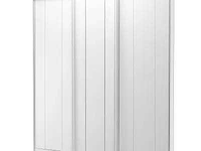 Wardrobe 3d model sliding doors ikea Low-poly 3D model