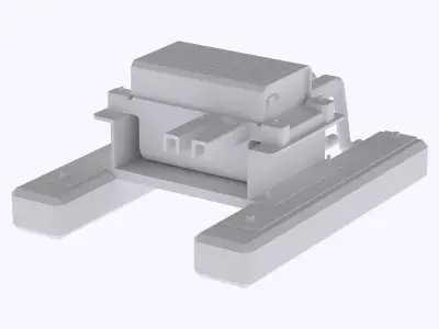 HO Scale Rail switch box 2 train  3D print model