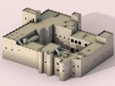 Palace of the Grand Master of the Knights of Rhodes Low-poly 3D model