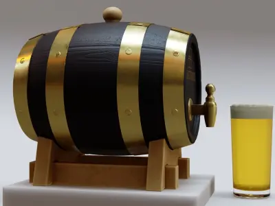 Beer Barrel 2 3D model