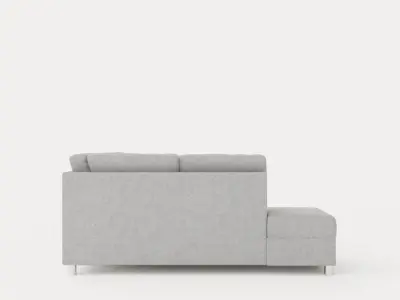 Crazy U Sofa Xxl Divan Right Light Gray Low-poly 3D model