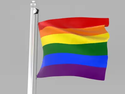 Pride Flag 3D model
