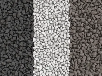 Rock brown white black stone n1 3D model