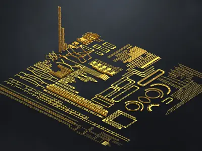 150 SUBD Scifi Architectural Kitbash elements Vol 3 3D model