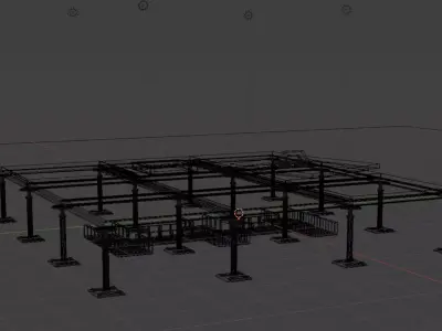 Raised floor 3D model