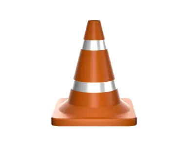 TRAFFIC CONE Low-poly 3D model