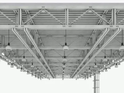 Ceiling Ventilation Pipes 14 3D model