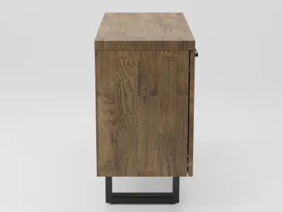 TIMBER 2 Door Sideboard Dark Wood 3D model