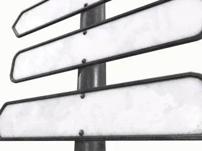 Street signpost B Low-poly 3D model