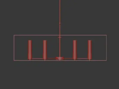 PORTICO brass chandelier 3D model