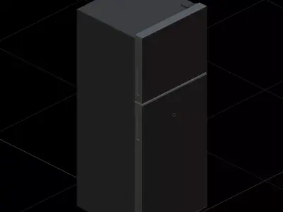 Top Freezer Refrigerator 3D model