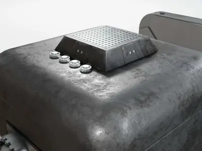 Tech Kitbash - 5 Sci-Fi Generators - Low-Poly Textured Assets Low-poly 3D model