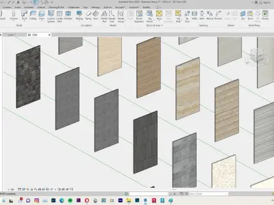 Material - Texture Revit Family 3D model