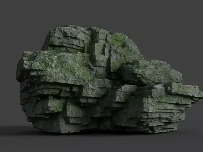 Rock 8-7 Low-poly 3D model