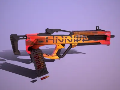 Sci-Fi Weapon Hunter II Low-poly 3D model