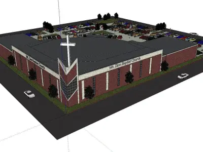 Architecture-Religion-God-Culture-Temple-078 church building ... 3D model
