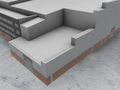 EGKK Hangar 3 Low-poly 3D model