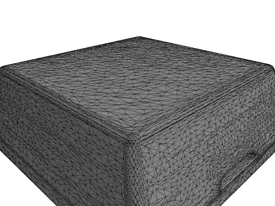 Concrete Pavement Barrier Block Low-poly 3D model