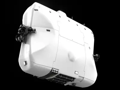 Deep Sea Submarine Low-poly 3D model