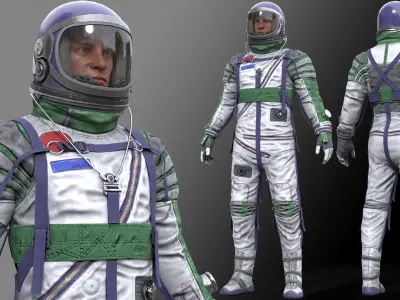 CS04 Space Suit LITE VERSION 1 Low-poly 3D model