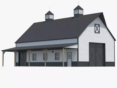 Industrial Building 10 Low-poly 3D model