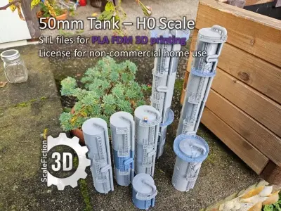 H0 - Modular Chemical Tank 50 mm 3D print model