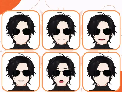 VRM ARMOR SCI FI COSTUME PLATES FULL SET MALE AND FEMALE 3D model