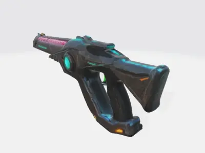 futuristic sci-fi energy weapon  3D model