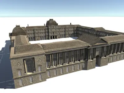European Buildings Low-poly 3D model