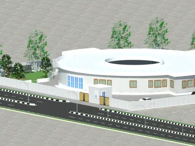 Basic Health Unit Low-poly 3D model