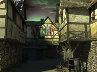 Medieval Slum Low-poly 3D model