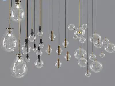 Ceiling Penball Light Collection 3D model