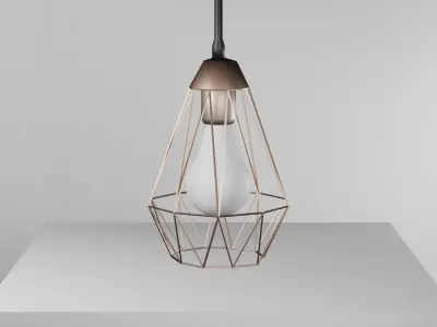 Hanging Ceiling Light Low-poly 3D model