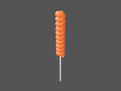 Twist Lollipop v1 005 Low-poly 3D model