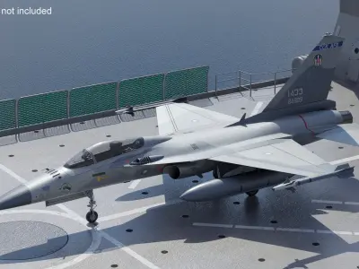 Military Fighting Jet AIDC F-CK-1 Ching-Kuo Rigged for Cinema 4D 