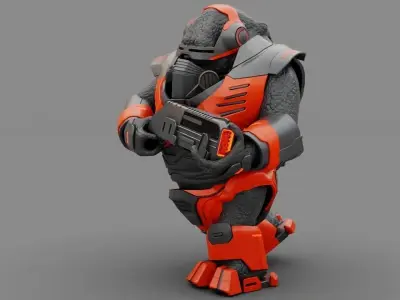 ALIEN TROOPER rigged - animated character 3D model