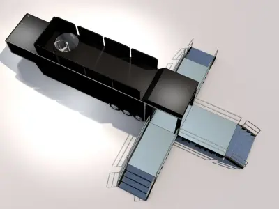 Mobile Event Trailer 3D model