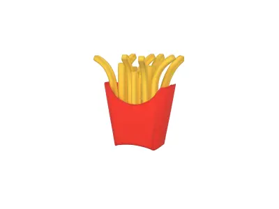 French Fries v2 004 Low-poly 3D model