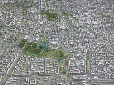 Simferopol  Low-poly 3D model