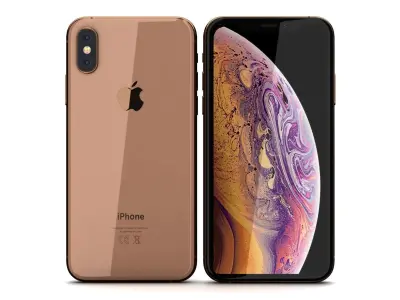 Apple iPhone XS Gold Low-poly 3D model