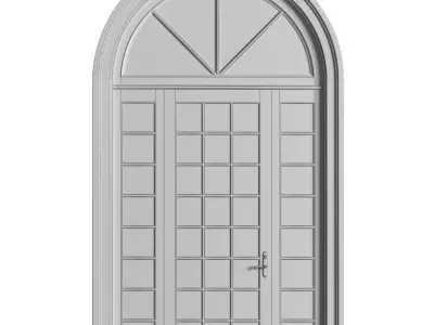 Arched window in classic style 3D model purchase
