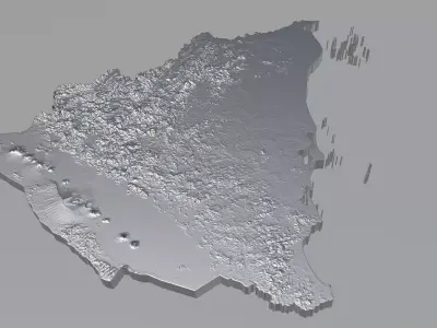 Nicaragua Terrain Country 3D model